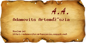 Adamovits Artemíszia névjegykártya
